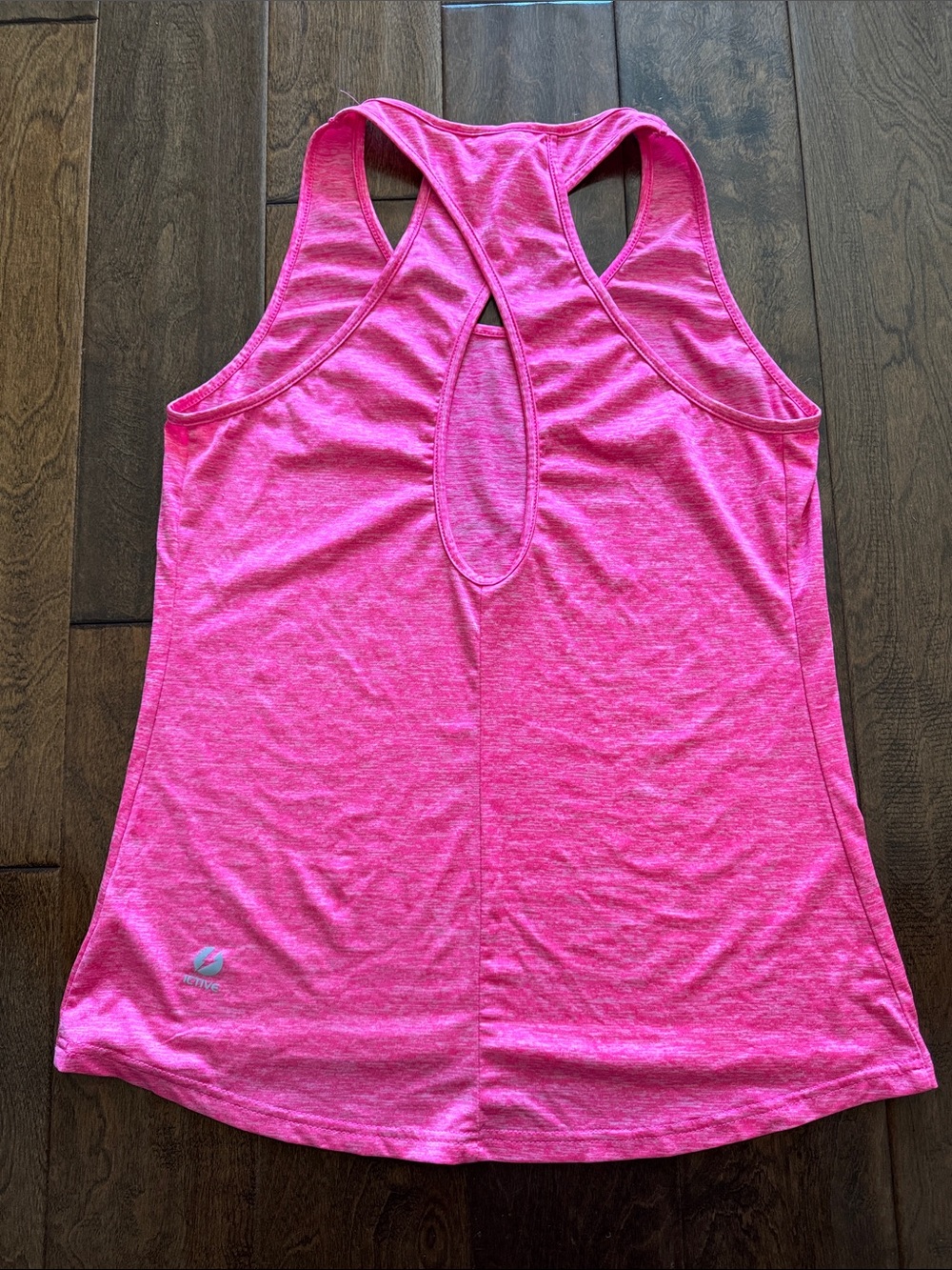 Women’s Racerback Tank Top in Vibrant Hot Pink - Picture 5 of 6